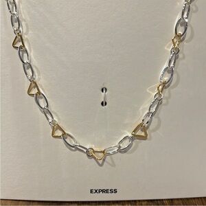 🎁3/$15 NWT Express Triangle Chain Necklace Gold & Silver